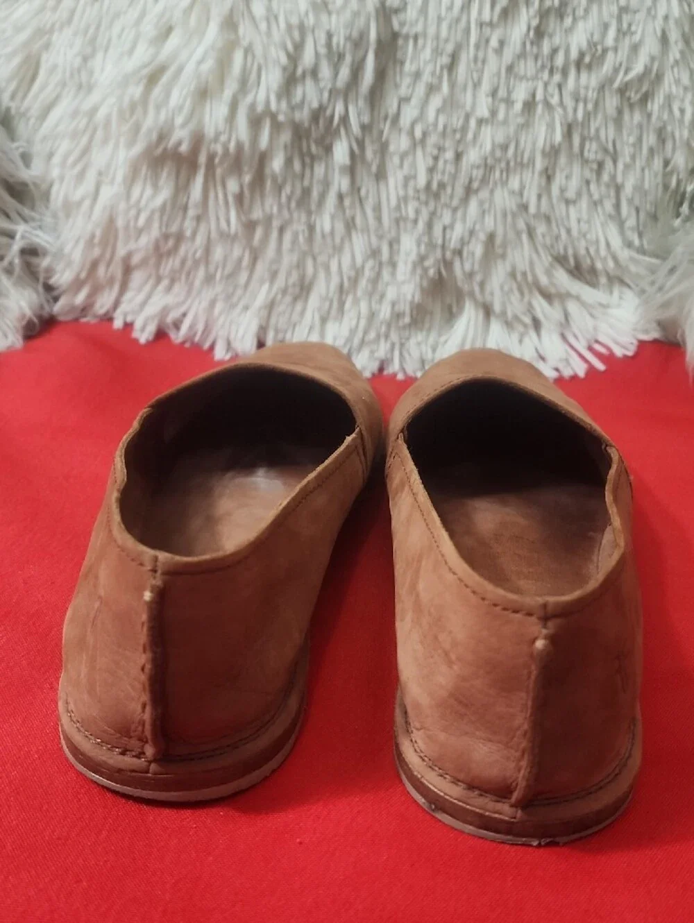 Frye Milly Women's Brown Leather Slip-On Flats Shoes